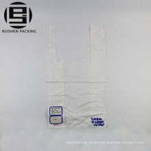 Custom white color plastic t-shirt packing bags